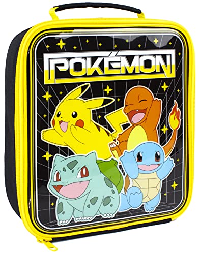 Pokemon Lunch Bag 5 Piece (Food Bag Water Bottle 3 Snack Pots) One Size