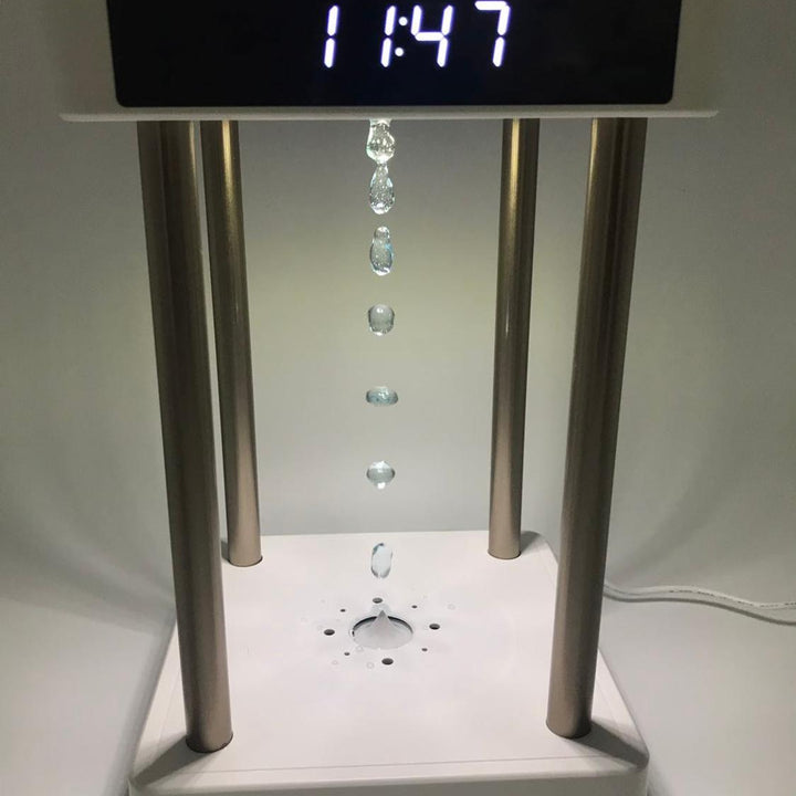 Anti Gravity Levitating Water Drops Time Hourglass Water Fountain Lamp