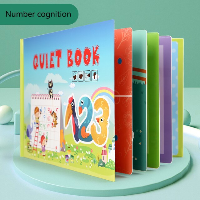 My First Busy Book Montessori Toys Baby Educational Quiet Book Velcro Activity Busy Board Learning Toys For Kids Christmas Gifts