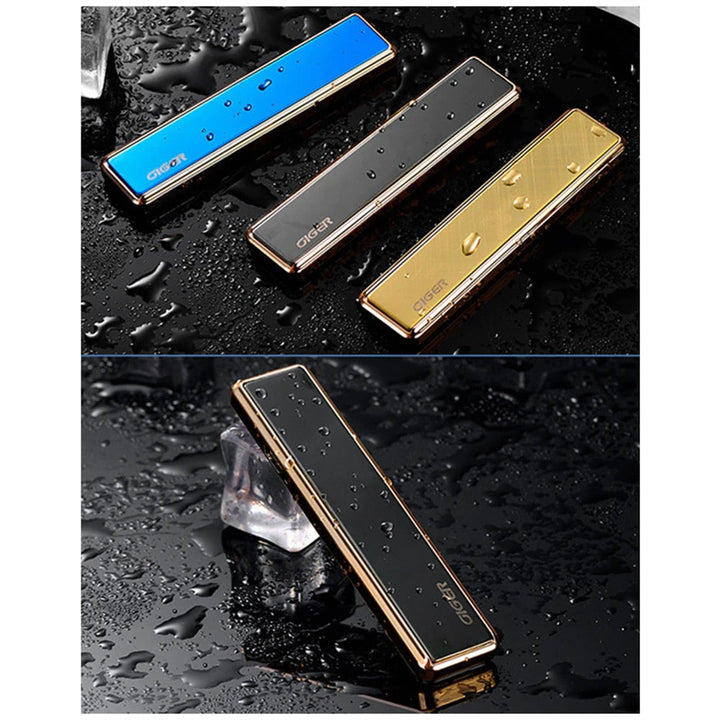New Metal USB Rechargeable Lighter Easy to Carry Windproof Lighter Cigarette Accessories Men's Exquisite Gift Gadgets