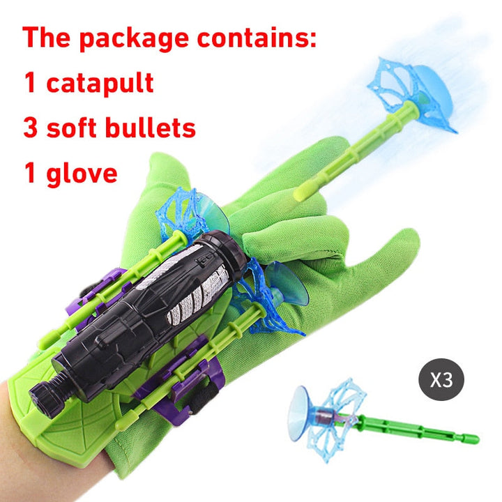 Disney Spider Mans Toys Kid Wrist Launcher Toy Set Super Hero Movie Figures Cosplay Glove Soft Bullet Birthday Gift for Children
