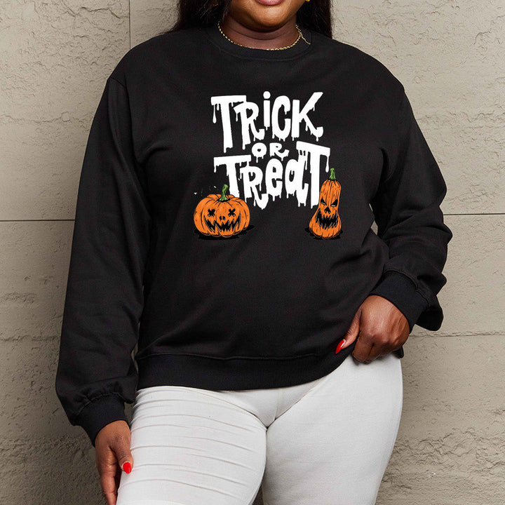 Simply Love Full Size TRICK OR TREAT Graphic Sweatshirt