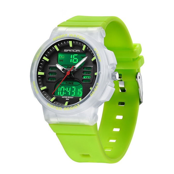 Dual Display Multifunctional Luminous Waterproof Electronic Watch