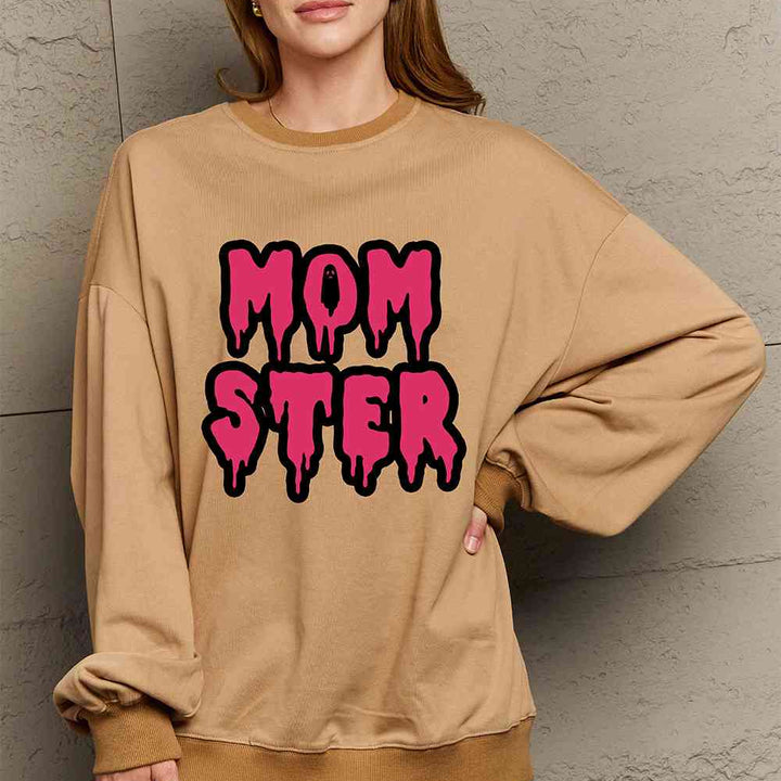 Simply Love Full Size MOM STER Graphic Sweatshirt