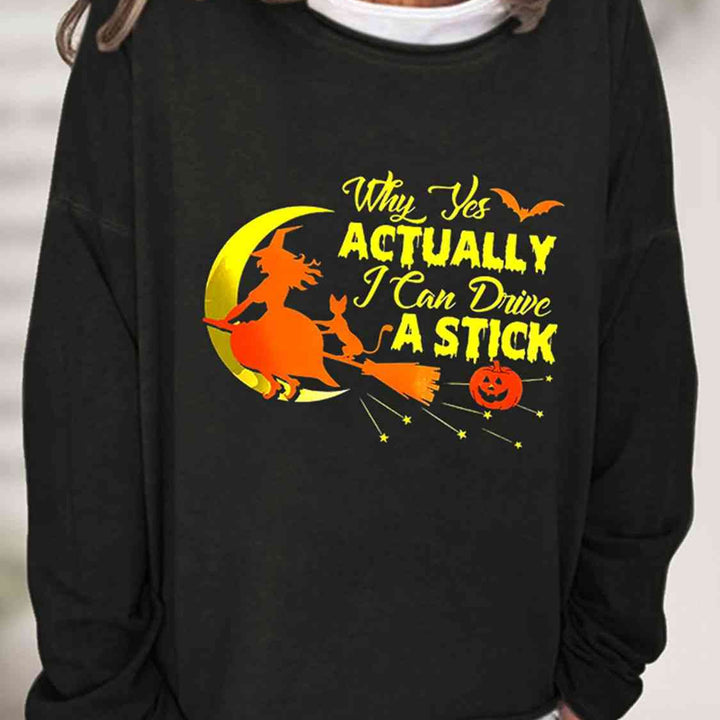 Witch and Her Cat Graphic Sweatshirt