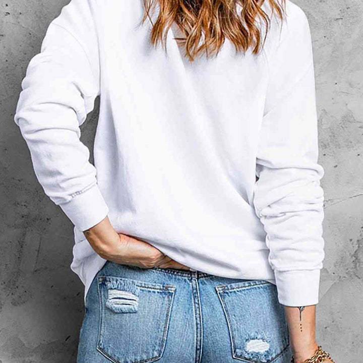 Round Neck Long Sleeve SPICE GIRL Graphic Sweatshirt
