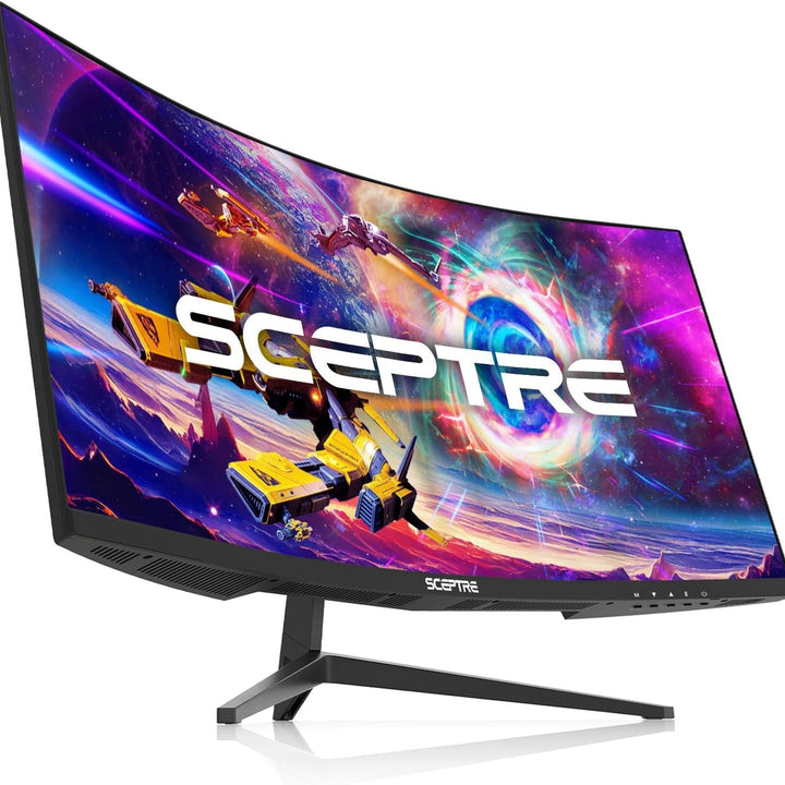 Sceptre 30-Inch Curved Gaming Monitor 21:9 2560X1080 Ultra Wide/ Slim HDMI Displayport up to 200Hz Build-In Speakers, Metal Black (C305B-200UN1)