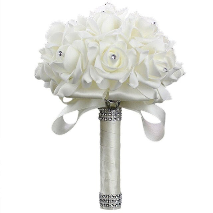 Wedding Fake Flowers Bridal Bouquets Bridesmaid Rose Centerpiece Bride Hydrangea Artificial White Lily of the Valley Supplies