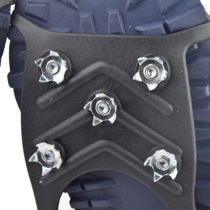 8 Teeth Ice Gripper For Shoes Snow Crampons Anti-slip Ice Gripper Hiking Cleats Spikes Traction Ice Floes 8 Stud Shoes Grip