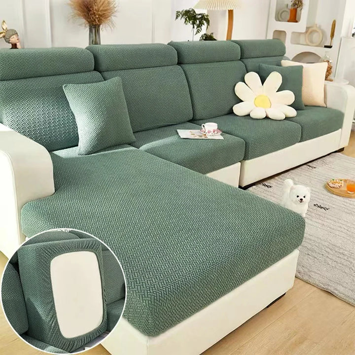 New Jacquard Sofa Seat Cushion Cover For Living Room Stretch Modern Sectional Seat Slipcover L Shape Corner Armchair Sofa Cover