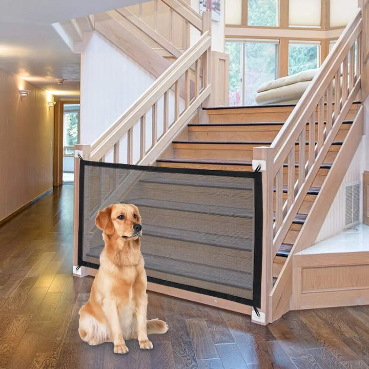 Portable Folding Magic Pet Gate Breathable Mesh Barrier Safety Fence Separation Guard for Dog Cat to Play and Rest Supplies