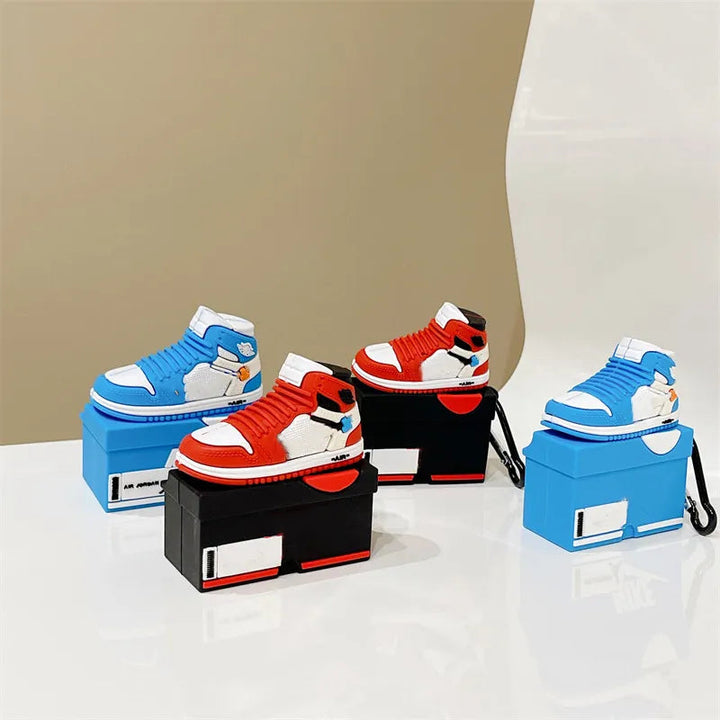 Inventive Red Basketball Sports Shoes Box Bluetooth Headset Cover For Airpods 1 2 3 Pro Headphone Cover Wireless Earphone Box
