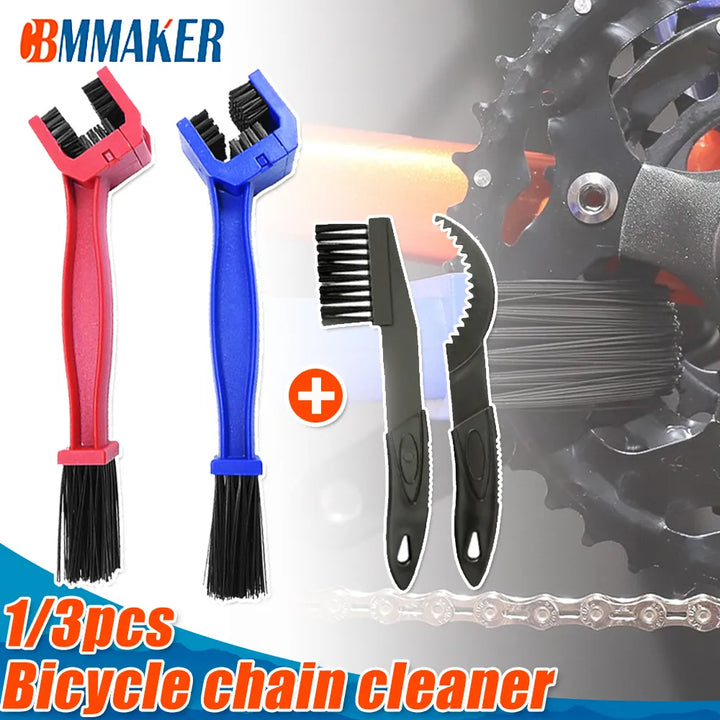 1/3PCS Bicycle Chain Cleaner Brush 3D Bicycle Motorcycle Cleaning Cycling Clean Chain Cleaner Outdoor Scrubber Tool for Road MTB