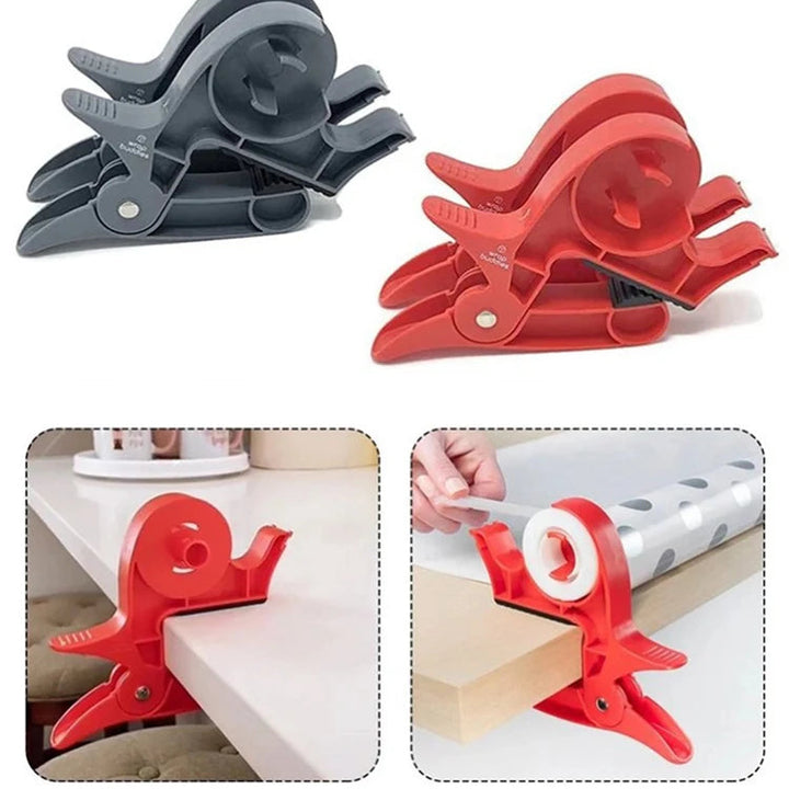 1Pc Wrap Buddies Tabletop Wrap Gift Wrap Clips Wrapping Tool Tape Dispenser Paper Roll Holder Clip