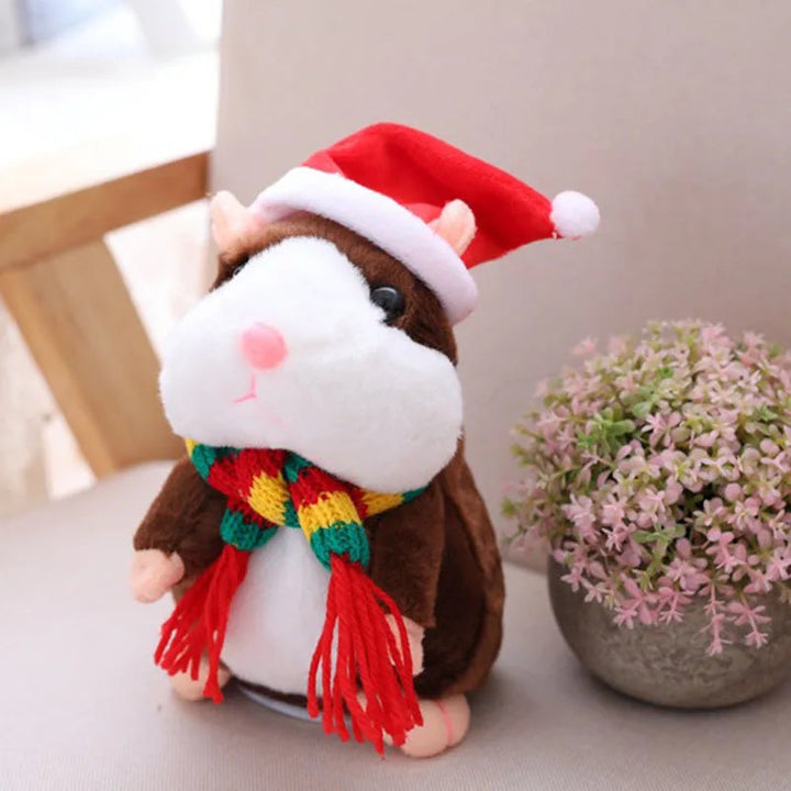 Talking Hamster Plush Toys Speak Talk Sound Record Repeat Stuffed Plush Animal Kawaii Hamster Toy for Children Kid Xmas Gift