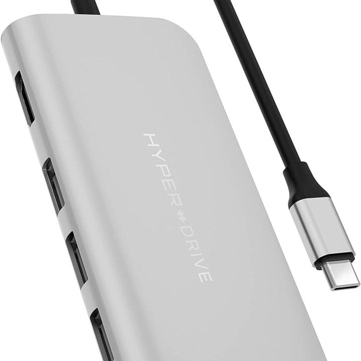 Hyperdrive USB C Hub - 9-In-1 USB Hub 4K HDMI, Ethernet, 3.0 USB-A, USB C Power Delivery, Microsd/Sd, Audio Jack - Compatible with Ipad Pro, Macbook, Chromebook, Windows - Space Gray
